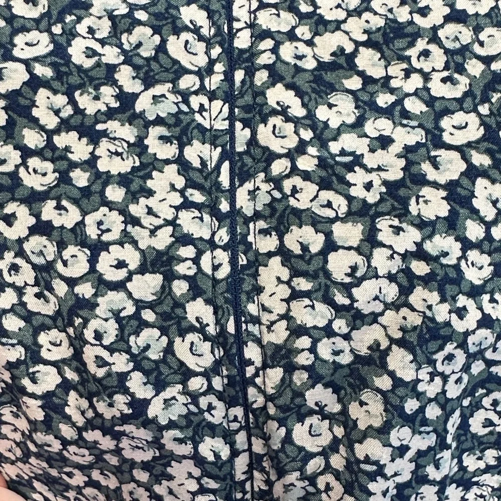 Abercrombie & Fitch Floral Puff Sleeve Cropped Blouse Smocked Back Top S